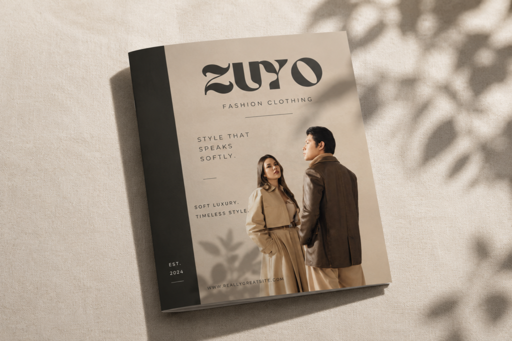 Minimal luxury ZUYO business card design.